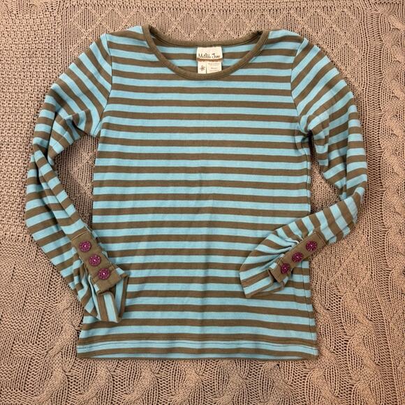 Matilda Jane Girls Striped Long Sleeve Shirt ~ 6 - Picture 1 of 10
